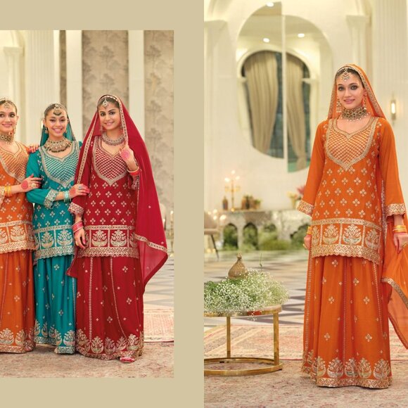 EMBROIDERY WORK SALWAR SUIT - Picture 5 of 11